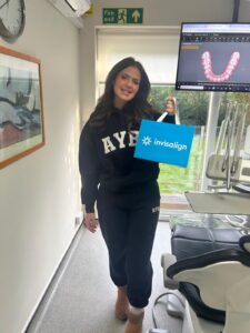 Happy Invisalign patient at Confident Smile Shepperton